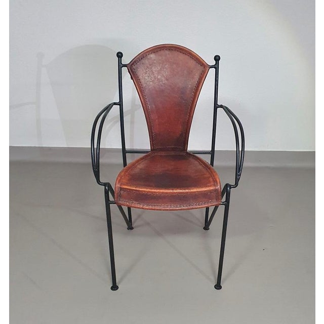 Chairs in Leather and Wrought Iron, Set of 24 For Sale - Image 9 of 18