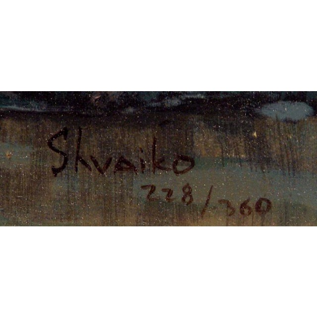 Impressionist Viktor Shvaiko Boats of Venice Framed Art Signed on Canvas Original Coa For Sale - Image 3 of 5