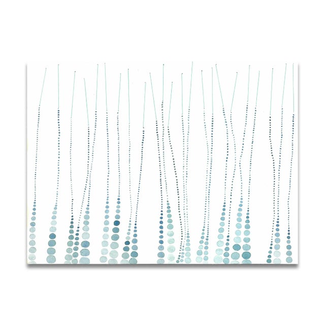 Holly Miller Contemporary Abstract Watercolor/Work on Paper Painting "Blue Water Dots" by Holly Miller For Sale - Image 4 of 4