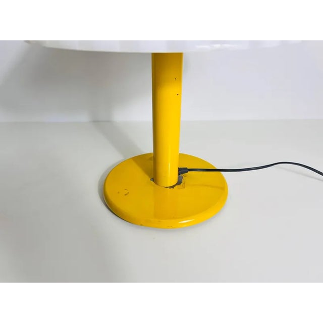 Heavy Yellow Metal and Glass Table Lamp, Italy, 1960s For Sale - Image 11 of 13