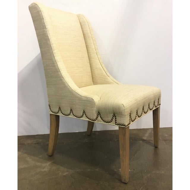 Large Modern Custom Cream Dining Chairs Set of Six Chairish