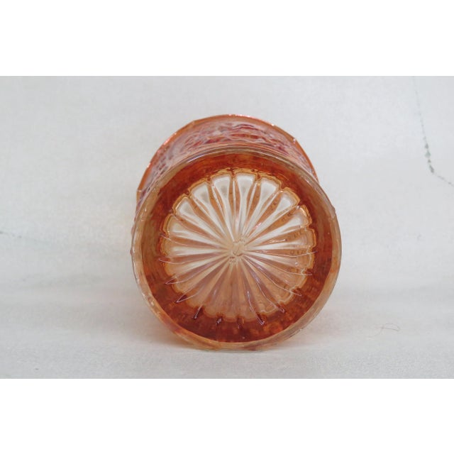 Glass Imperial Carnival Glass Marigold Orange Windmill Pattern Tumbler For Sale - Image 7 of 11
