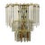 1970s Mid Century Modern Italian Murano Brass and Glass Wall Sconce For Sale