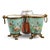 Turquoise Porcelain and Bronze Cache-Pots, Paris, France, 1835-1850, Set of 2 For Sale - Image 9 of 10