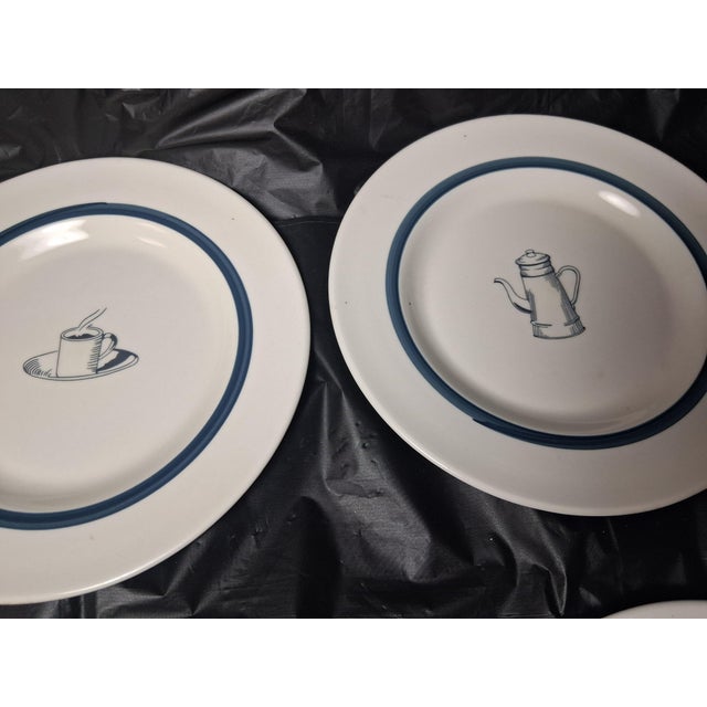 Vintage Coffee / Tea Themed Plates- Set of 6 For Sale In Detroit - Image 6 of 7