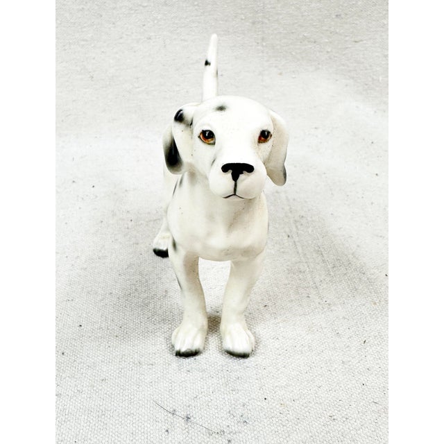 Vintage Hand-Painted Ceramic Dalmatian Dog Figurine For Sale - Image 4 of 7