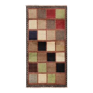 Vintage Gabbeh Persian Rug With Colorful Geometric Patterns - Rug & Kilim For Sale