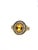 Art Deco Bochic “Orient” Vintage Yellow Sapphire & Cognac Diamond Ring Set In 18K Gold & Silver For Sale - Image 3 of 13