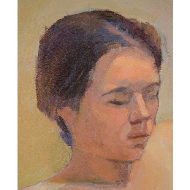 Seated Female Nude Figure in Oil on Canvas by George Wishon For Sale In Monterey, CA - Image 6 of 9