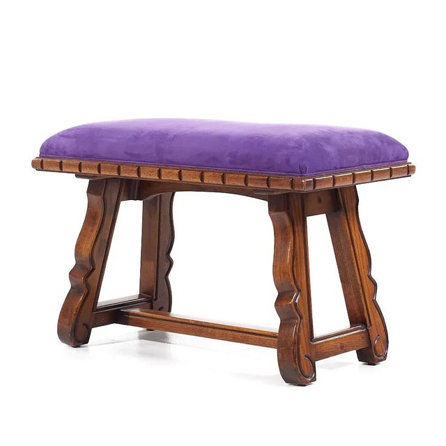 Brown Victorian Eastlake Walnut Stool Bench - Pair For Sale - Image 8 of 10