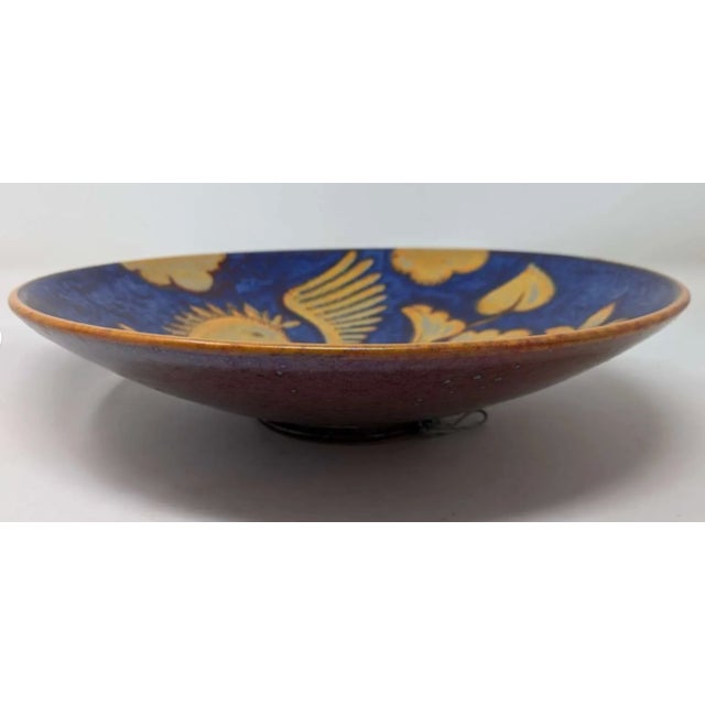 Signed Bottega Vignoli Faenza Hand-Painted Majolica Pegasus Wall Charger - 10" For Sale - Image 4 of 6