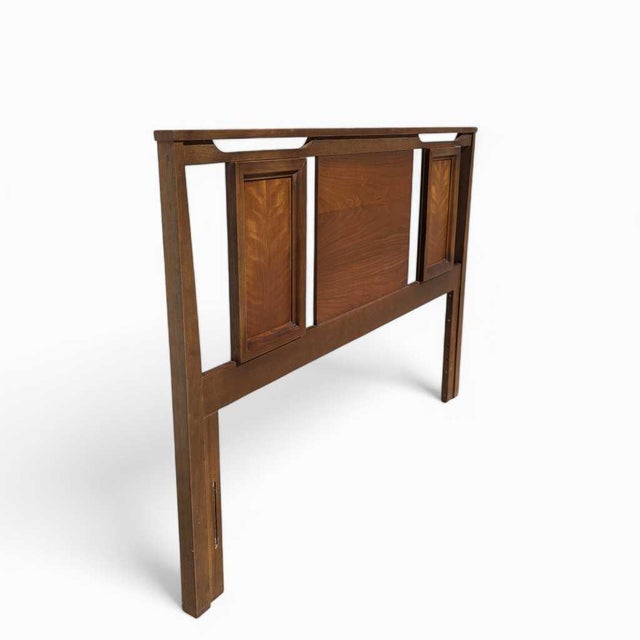 Vintage Full-Size Walnut Headboard and Footboard For Sale - Image 16 of 18