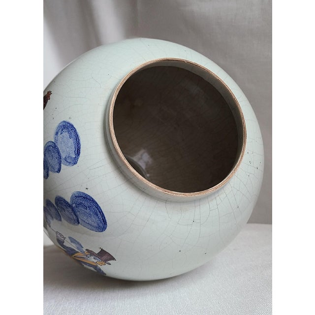 Rustic European Delftware Tobacco Jar For Sale - Image 3 of 12