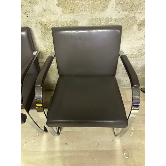 1990s BRNO Armchairs by Ludwig Mies Van Der Rohe for Knoll Inc., 1990s, Set of 2 For Sale - Image 5 of 12