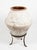1930s Greek Terracotta Olive Oil Jar on Custom Wrought Iron Stand For Sale - Image 4 of 9