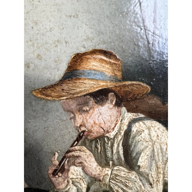 Cox, The Flute Player, 1890s, Oil Painting, Framed For Sale - Image 5 of 8
