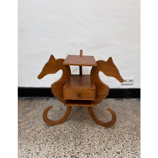 Mid-Century Wooden Side Table in the shape of Seahorse, 1960s For Sale - Image 10 of 10