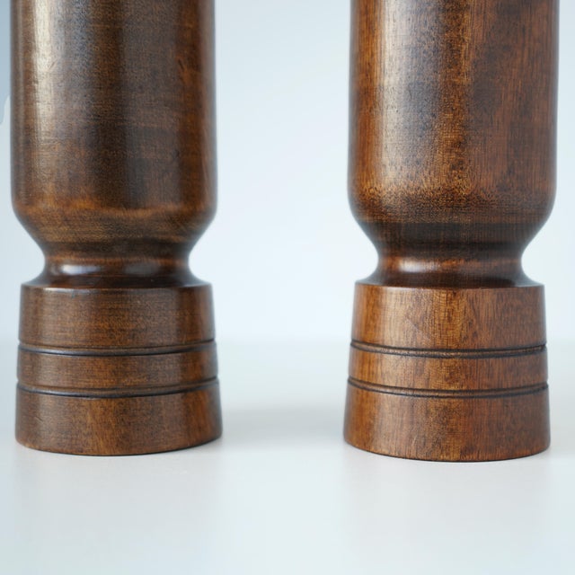 Wood Midcentury Woodcrest by Styson Japan Wood Salt and Pepper Mill For Sale - Image 7 of 10