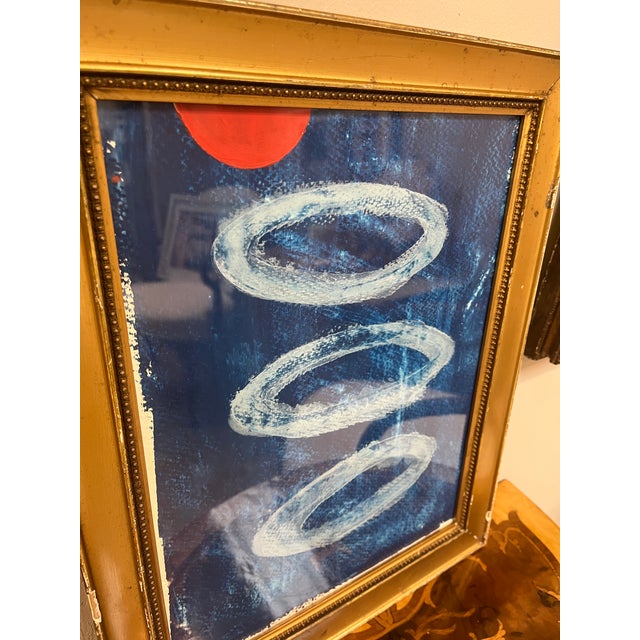 Abstract Original Abstract Painting in Antique Frame For Sale - Image 3 of 5