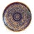 Floral Mandala Cobalt and Gold Plate For Sale