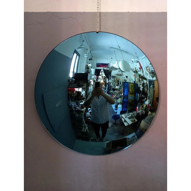 Convex Blue Mirror with Adjustable Iron Structure For Sale - Image 10 of 10