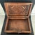 19th Century Antique Kashmiri Hand-Carved Monogrammed Walnut Box With Original Key For Sale - Image 10 of 18