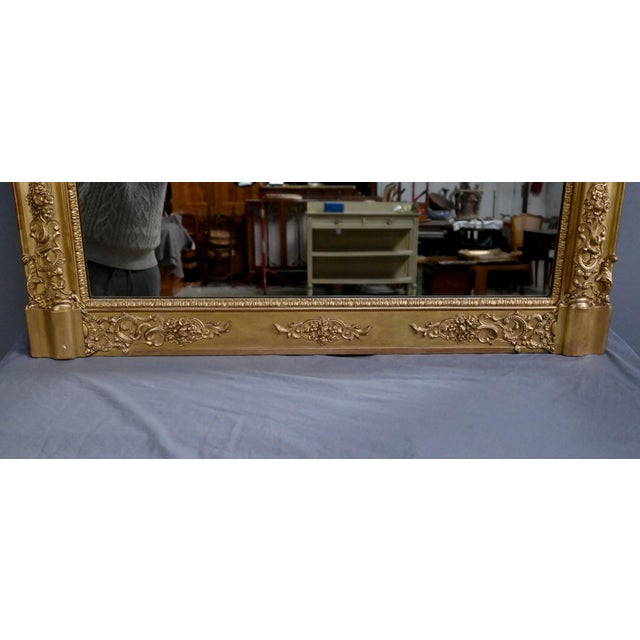 19th Century Restoration Gilded Wood Mirror For Sale - Image 10 of 15