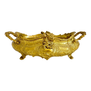 Vintage French Brass Jardiniere