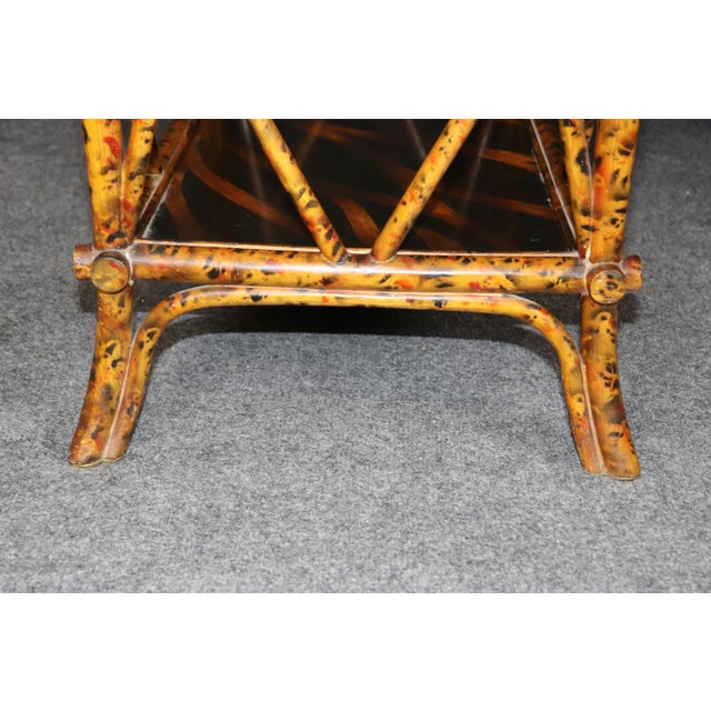 Maitland Smith Faux Bamboo and Brass Mounted Desk For Sale - Image 10 of 14