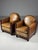 Set of two Art Deco-style club armchairs. In exceptionally good condition! Upholstered in high-quality sheepskin. Made by...