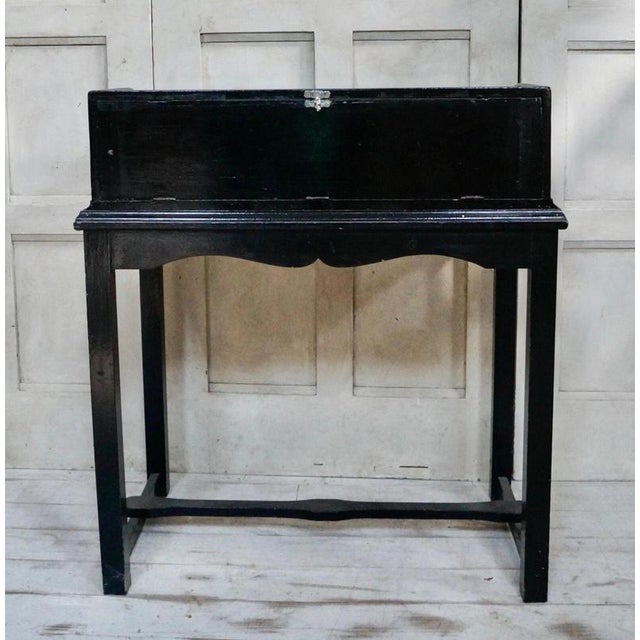 Black Victorian Ebonised Oak Bow-Fronted Display Cabinet, 1900 For Sale - Image 8 of 13