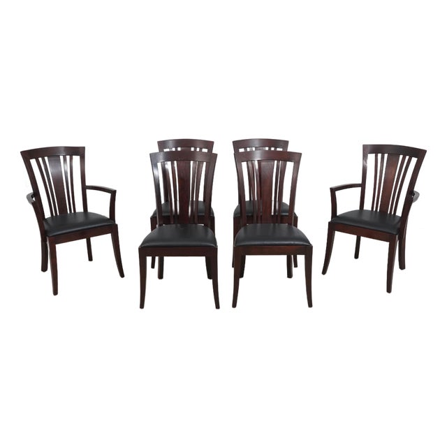 Set of 6 Stickley Cherry Metropolitan Dining Chairs For Sale
