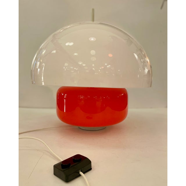 Orange Table Lamp in the style of Martinelli Luce, 1970s For Sale - Image 8 of 18