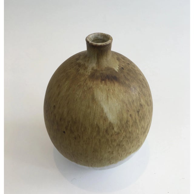 Art Deco Edouard Chapallaz, Small Sandstone Single-Flower Vase, Signed by Swiss Artist Ed For Sale - Image 3 of 13