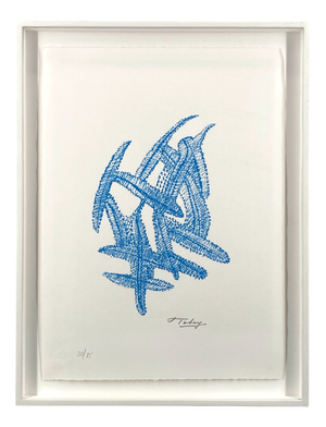 Mark Tobey, Composition in Blue, 1972, Lithograph on Paper, Framed