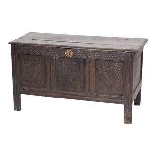 Late 17th Century English Oak Blanket Chest For Sale
