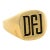 Vintage Tiffany & Co. 14k Yellow Gold DFJ Monogram Signet Ring,, Size 8.5 For Sale