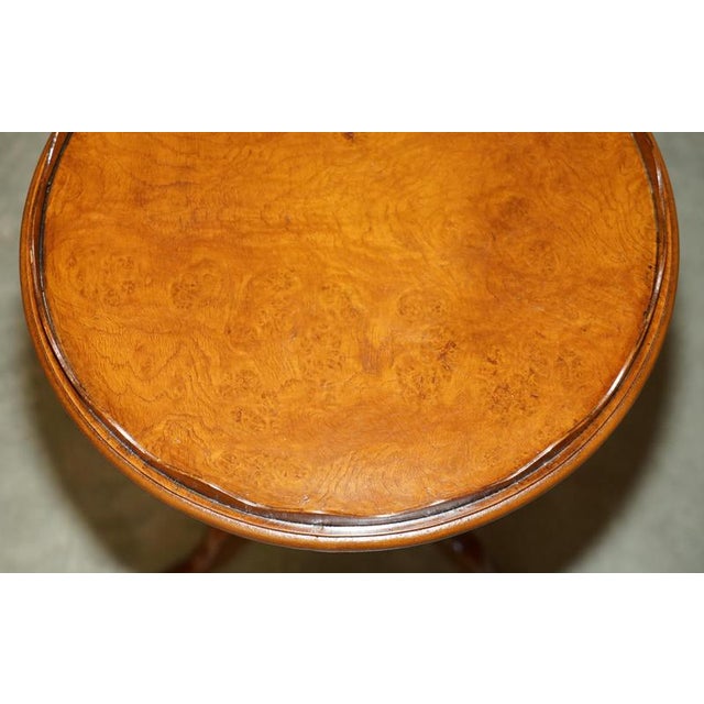Vintage Burr Walnut Tripod Tables, Set of 2 For Sale - Image 6 of 18