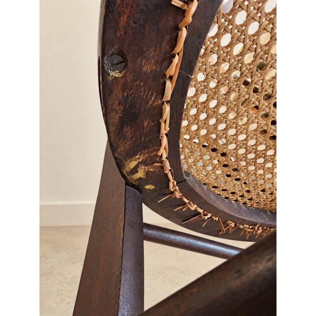 Set of 4 Antique Victorian Eastlake Carved Armchairs With Cane Seats, 1890s For Sale In Rochester - Image 6 of 6