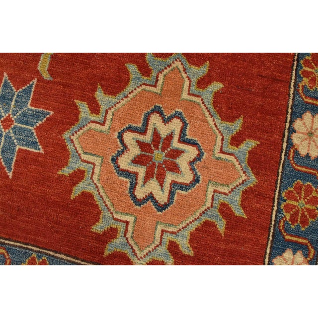 Kazak Rug 8’6” X 13’4” Red Wool Tribal Hand-Knotted Oriental Carpet For Sale - Image 4 of 15