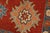 Kazak Rug 8’6” X 13’4” Red Wool Tribal Hand-Knotted Oriental Carpet For Sale - Image 4 of 15