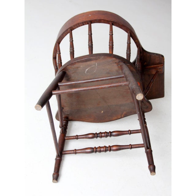 Antique Crocker Chair Company Windsor Writing Arm Chair For Sale - Image 10 of 15