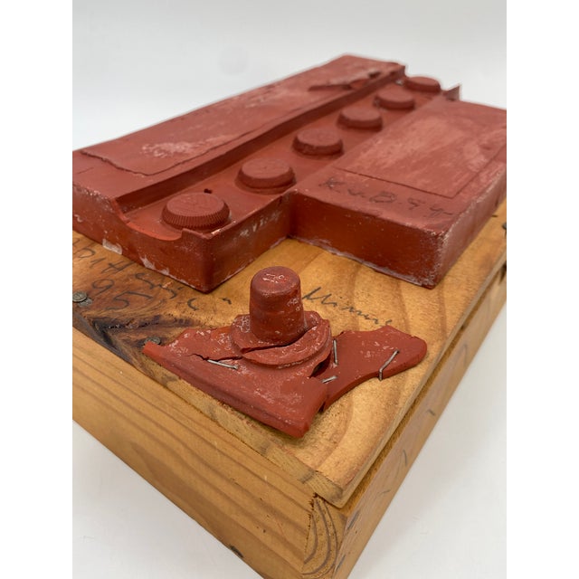 Brown Klaus vom Bruch, Holzbatterie Wall Object, 1995, Wood & Resin For Sale - Image 8 of 16
