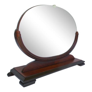 Vintage C1930's Art Deco-Inspired Neoclassical Table Top Vanity Mirror For Sale