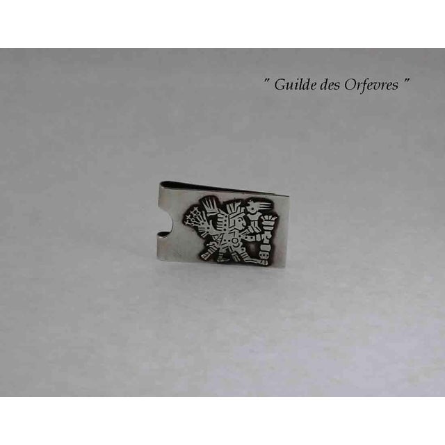 "Sterling Silver Mexican Money Clip. Pattern : Azteck Size : 2 1/8 in. Weight: Oz Sterling Silver Money Clip Mexican, with...