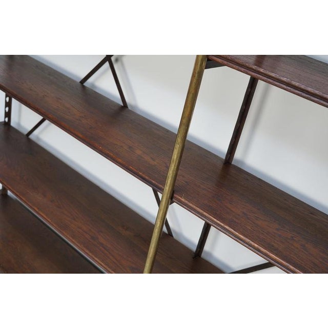 Wood Large Oak and Iron Shelving Unit / Store Display by Theodore Scherf, France 1890s For Sale - Image 7 of 18