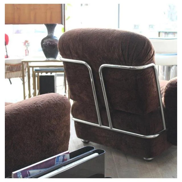 Set of Marron Chairs from TRE. D. Florence, 1970s For Sale - Image 7 of 10