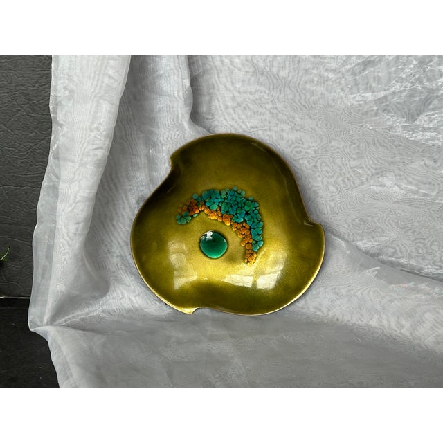 Mid-Century Modern Mid Century Modern Copper Enamel Bowl by Bovano For Sale - Image 3 of 12