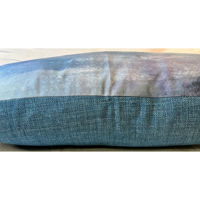 Large Bolster Pillow Decorated With a Water Color Look Rangle of Majestic Deer Grazing in a Snowy Winter Valley - Made in the U K For Sale - Image 10 of 12