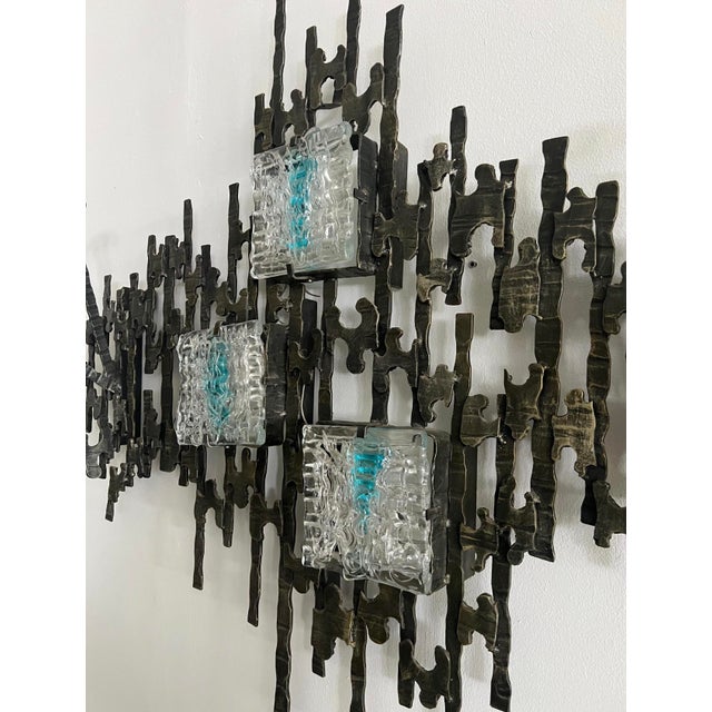 Brutalist Wall-Mounted Lamp & Coat Rack Sculpture For Sale - Image 6 of 12